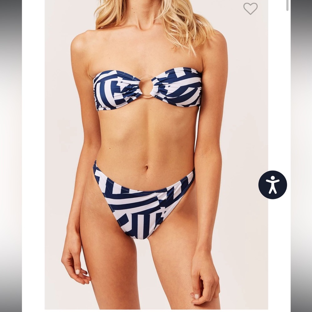 ❌SOLD on dep0p❌ NWT Solid & Striped Tati Top & Bottom, Sz Small, Broken Stripes